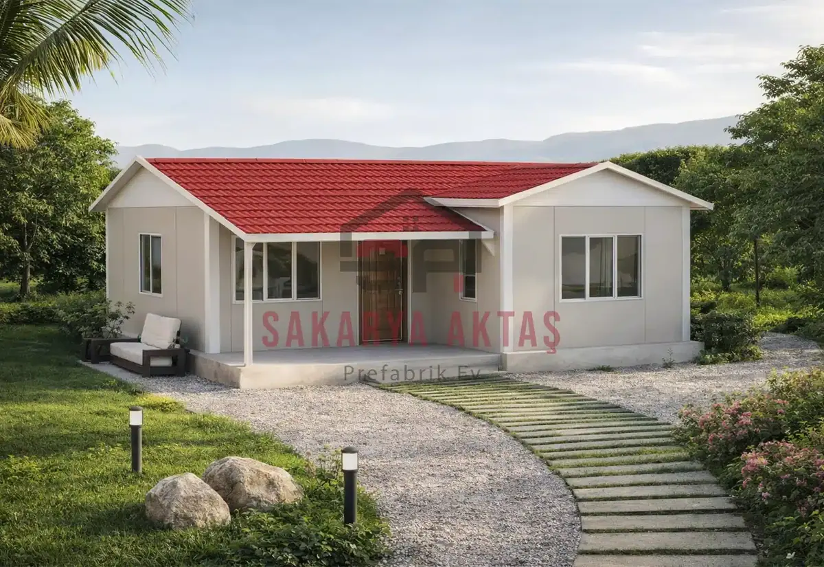 1+1 Tek Katlı Prefabrik Ev 49 m²