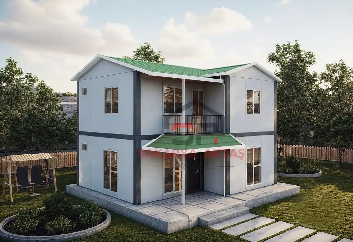 2+1 çift katlı prefabrik ev 100 m² — Afyonkarahisar